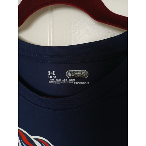 Tennessee Titans Shirt NFL Combine AuthenticbUnder Armour Men's Large Navy LS - Picture 7 of 13